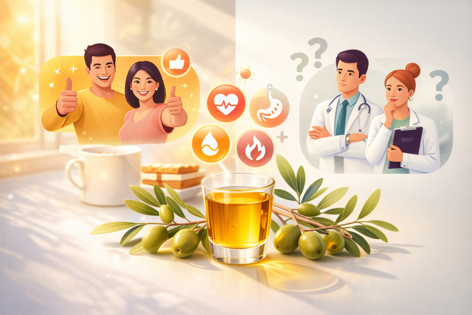 Morning Olive Oil Shots: Benefits, Risks & What Science Says
